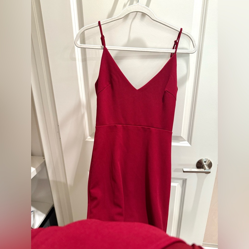 Lulus Infinite Glory Wine Red Maxi Dress NWOT - Picture 9 of 9